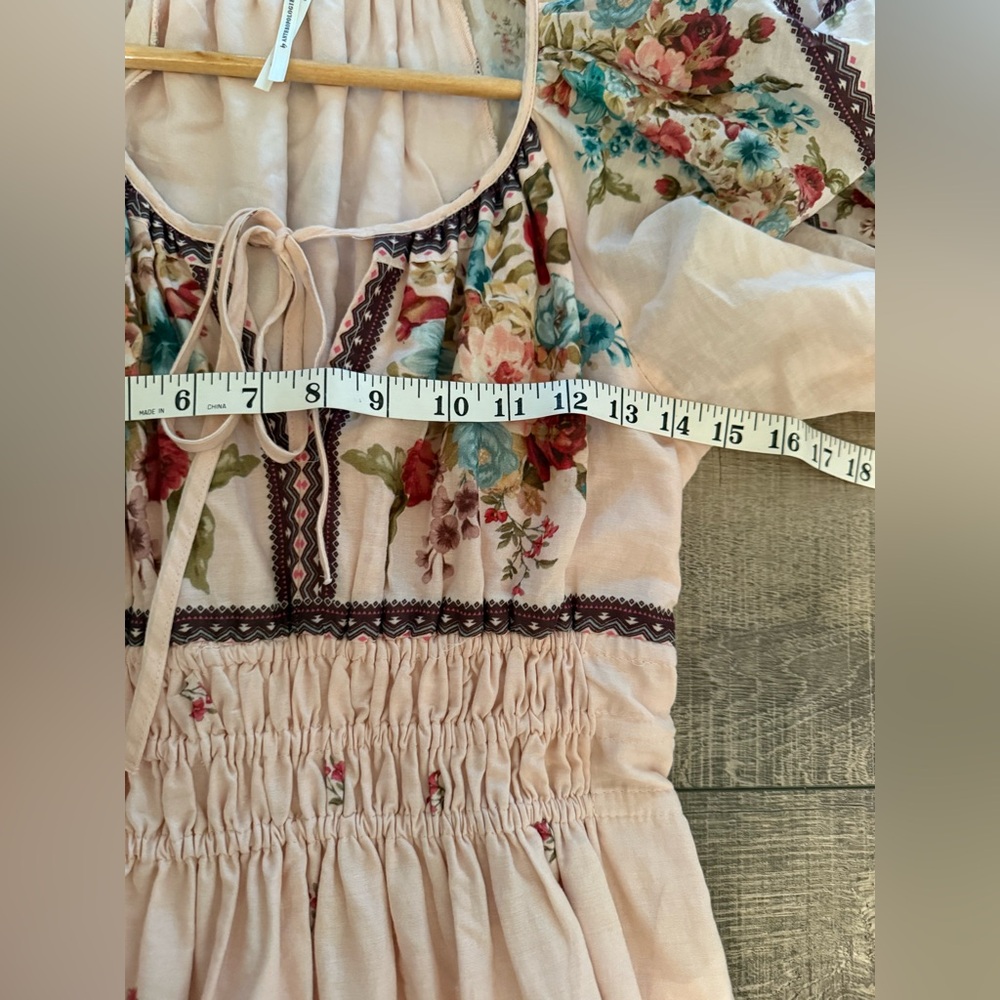 Floral Embroidered Pink Maxi Dress - Picture 9 of 11